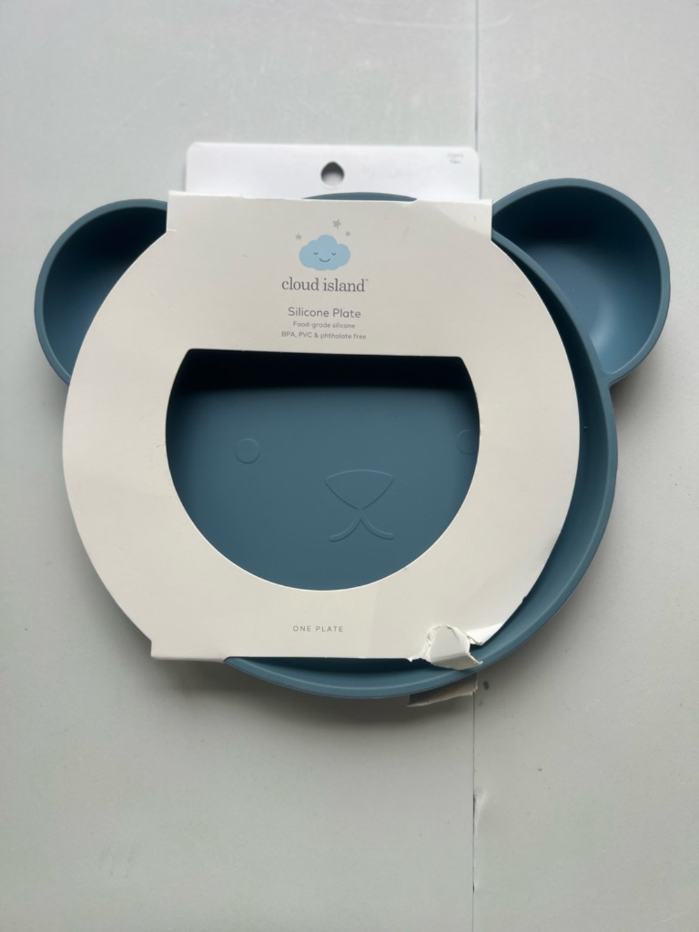 Silicone Dining Plate - Blue Bear - Cloud Island'